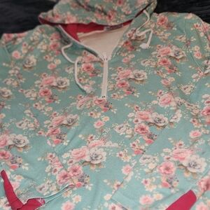 Floral Hoodie. Sz. 1x
